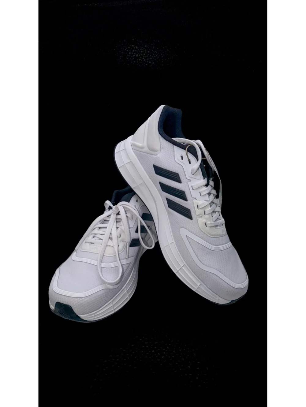 Adidas Men's White and Navy Running Shoes Size 10